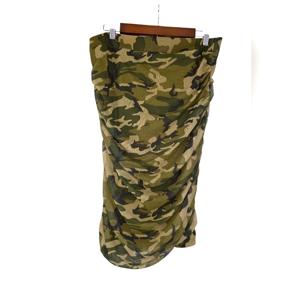 NWT‎ Ashley Stewart Camo Pencil Skirt Size 10/12